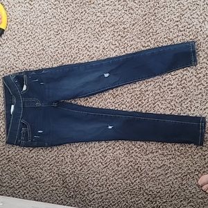 Girls jegging size 7 cat and Jack dark bluejean